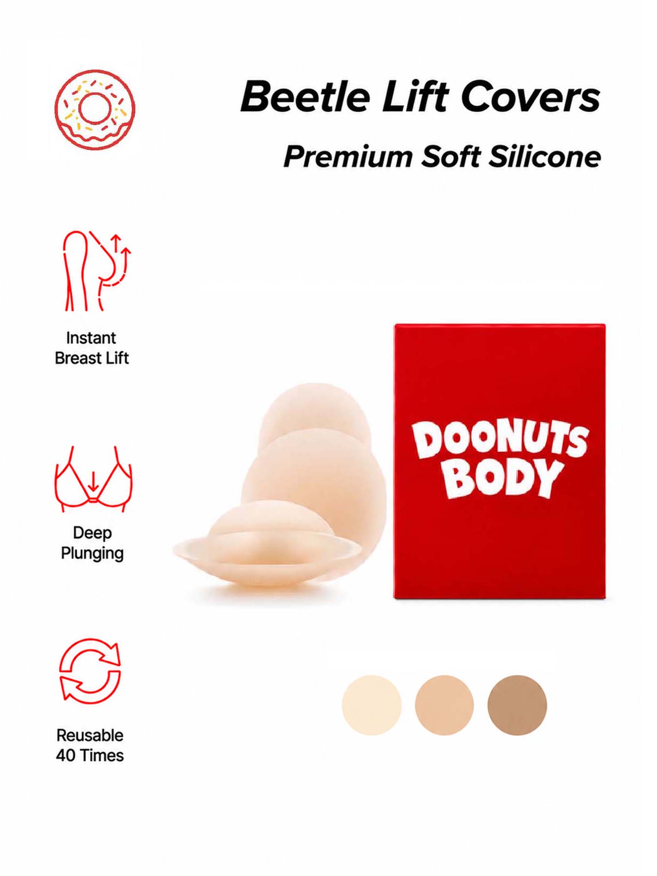 DOONUTS Invisible Breast Lift  - Nipple Cover Pasties recension och pris