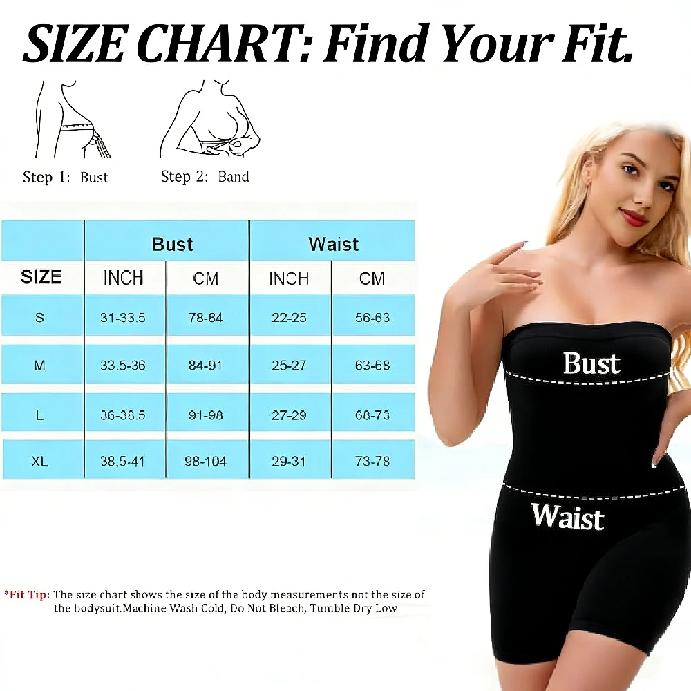 1PCS Seamless Mid Thigh Jumpsu - Shapewear Bodysuit Firm recension och pris